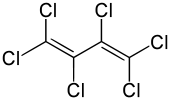 Skeletal formula of hexachlorobutadiene