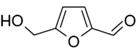 Structural formula of hydroxymethylfurfural