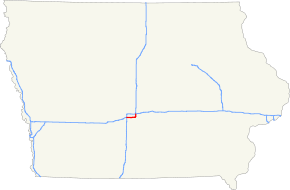 Iowa's Interstate Highways with I-235 highlighted in red.