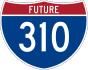 Interstate 310 marker