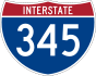 Interstate 345 marker
