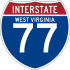 Interstate 77 marker