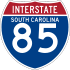 Interstate 85 marker