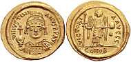 Justinian I's golden coins