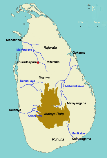 Area map of Malaya Rata, Sri Lanka