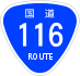 National Route 116 shield