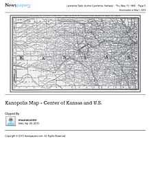  a map displaying Kanopolis in the middle.