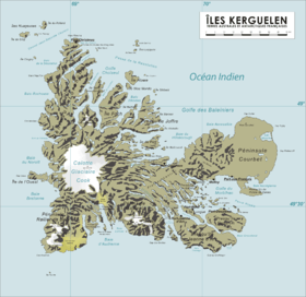 Map of the Kerguelen Islands