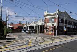 Entrance to Kew depot from Barkers Road