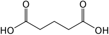 Skeletal formula of glutaric acid