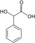 Structural formula of mandelic acid