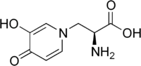 Structural formula of L-mimosine