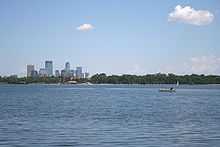 downtown viewed from across the lake