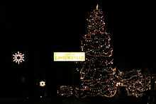 The city of Lawrenceville lights a tree up for Christmas.