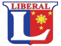 Logo showing a big white "L" on a red and blue background with the word "liberal" above