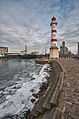 Lighthouse at Hjälmarekajen, Malmö County, Sweden..jpg