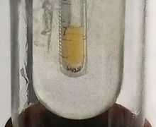 Image: Liquid fluorine at cryogenic temperatures