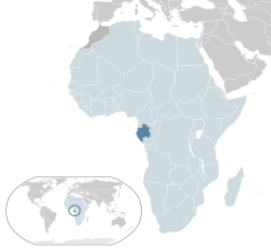 Location of  Gabon  (dark blue)– in Africa  (light blue & dark grey)– in the African Union  (light blue)