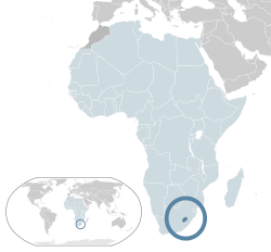 Location of  Lesotho  (dark blue)– in Africa  (light blue & dark grey)– in the African Union  (light blue)