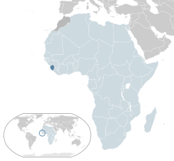 Location of  Sierra Leone  (dark blue)– in Africa  (light blue & dark grey)– in the African Union  (light blue)  –  [Legend]