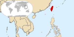 A map depicting the territory under the control of the Republic of China in East Asia and in the World