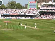A cricket ground during a game