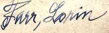 Signature of Lorin Farr