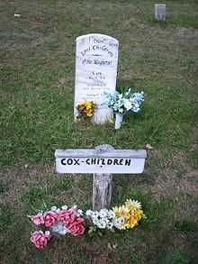 Grave site in Mount Union Cemetery.