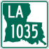 Louisiana Highway 1035 marker