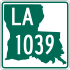 Louisiana Highway 1039 marker