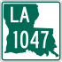 Louisiana Highway 1047 marker