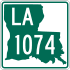 Louisiana Highway 1074 marker
