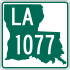 Louisiana Highway 1077 marker