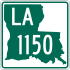 Louisiana Highway 1150 marker