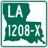 Louisiana Highway 1208 marker