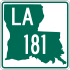 Louisiana Highway 181 marker