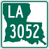 Louisiana Highway 3052 marker