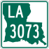 Louisiana Highway 3073 marker