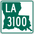 Louisiana Highway 3100 marker