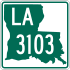 Louisiana Highway 3103 marker