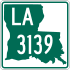 Louisiana Highway 3139 marker