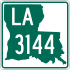 Louisiana Highway 3144 marker