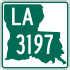 Louisiana Highway 3197 marker