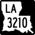 Louisiana Highway 3210 marker