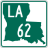 Louisiana Highway 62 marker