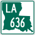 Louisiana Highway 636 marker