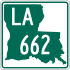 Louisiana Highway 662 marker