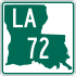 Louisiana Highway 72 marker