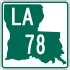 Louisiana Highway 78 marker