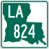 Louisiana Highway 824 marker